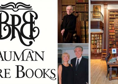 Bauman Rare Books logo and owners