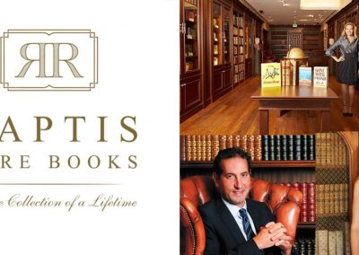 Raptis Rare Books logo and owners