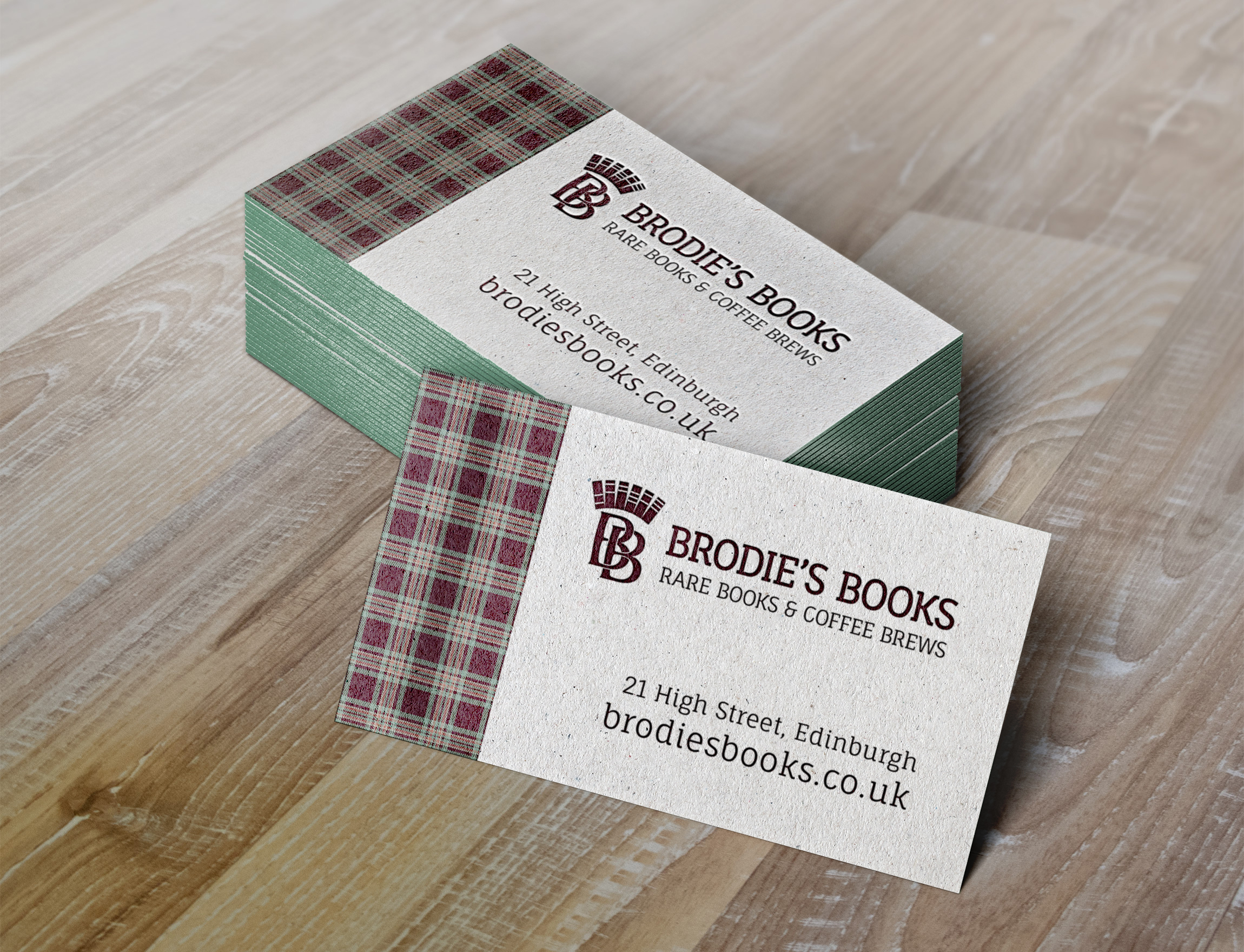 Brodie's Books business card