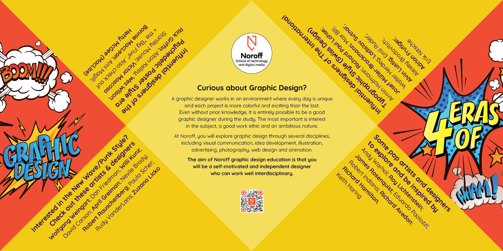 Graphic design history leaflet
